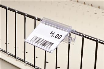 Wire Basket Price Tag Holder with Grip Track