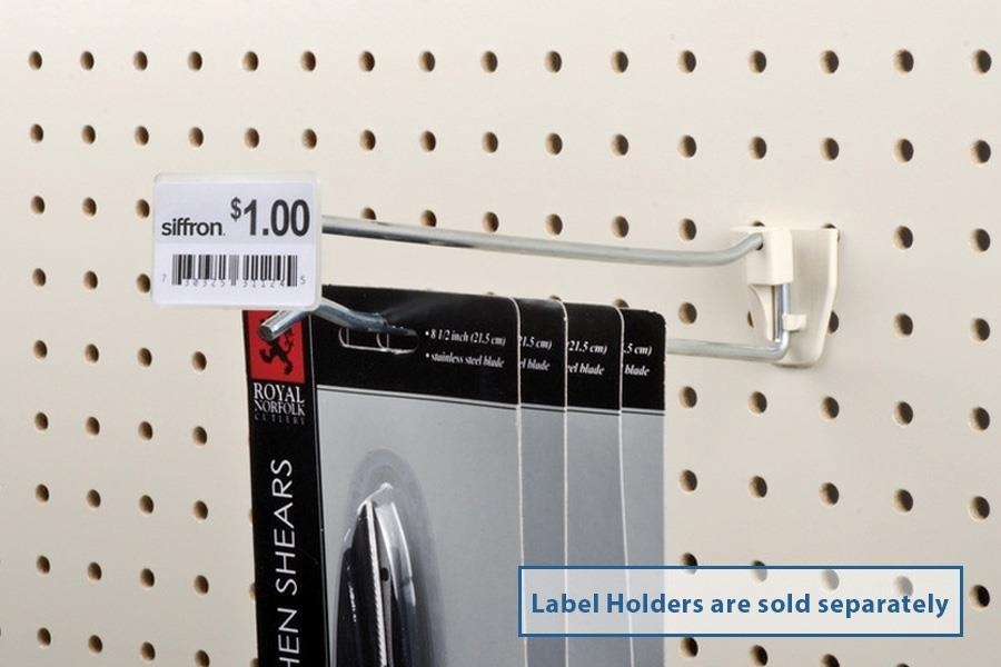 Easy-to-install Fastback® Scan Hooks have a sturdy, two-piece plastic back, work in 1/4