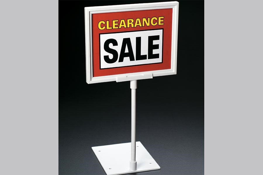 Sign and Literature Holders Sign Frame System Components - Plastic Stems and Stem Mounts