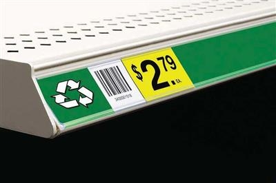 Clip-On Data Strip® Label Holder for Shelf Channel