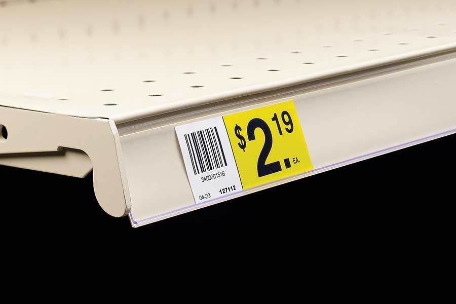 Data Strip® Label Holders Price Protectors Price Channels Covered-Face For Shelf Channels DS-100 Extra-Duty Data Strip® Label Holder