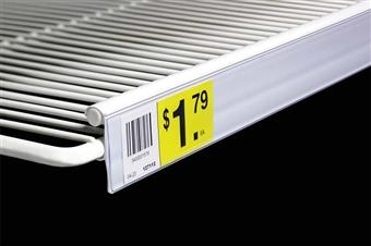Data Strip® Label Holder for Double Wire Shelf
