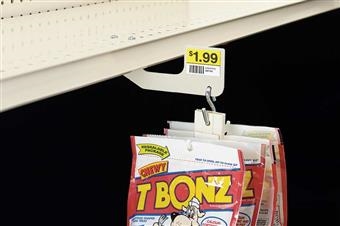 Merchandising Strip Hanger, Under-Shelf Mount 