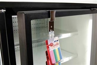 Merchandising Strip Hanger for Cooler Door