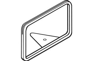 Chrome Sign Frame with Wedge Base