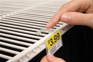 Fold-N-Hold® Label Holder for Double Wire Shelf