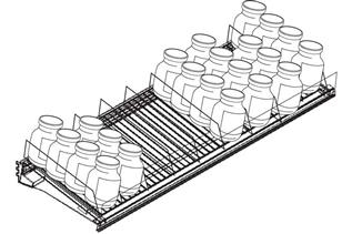 Gravity Feed Shelf for Refrigerated Jar Product
