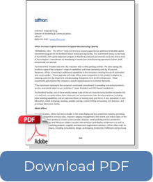 SSIFFRON INCREASES CAPITAL INVESTMENT TO EXPAND MANUFACTURING CAPACITY