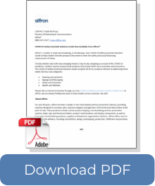 COVID-19 SAFETY ESSENTIALS SOLUTIONS GUIDE NOW AVAILABLE FROM SIFFRON