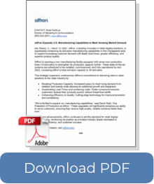 Siffron Expands U.S. Manufacturing Capabilities to Meet Growing Market Demand